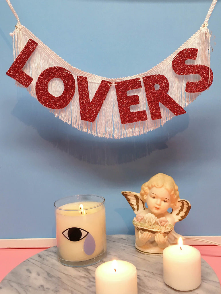 lovers glittering fringe banner by FUN CULT