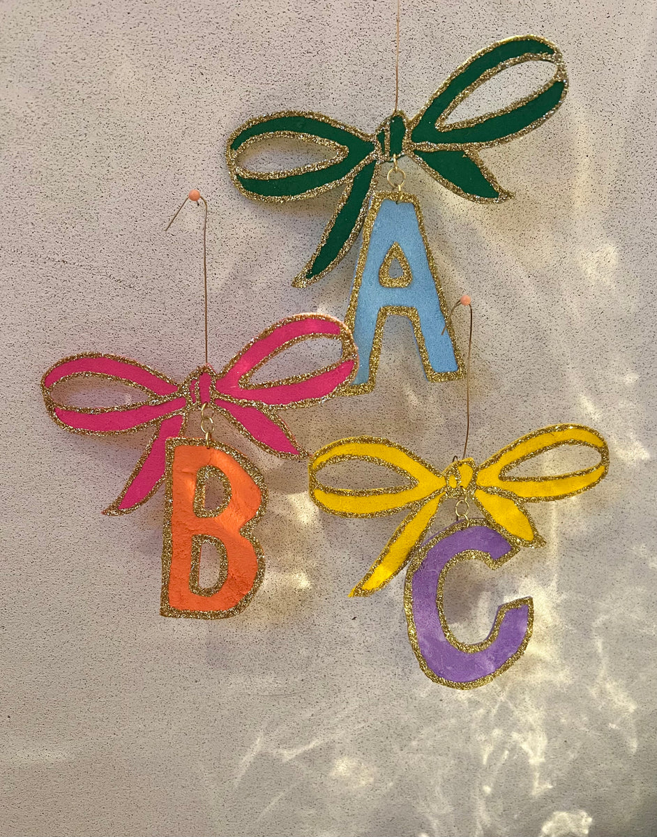 Custom Bow Initial Ornament – FUN CULT