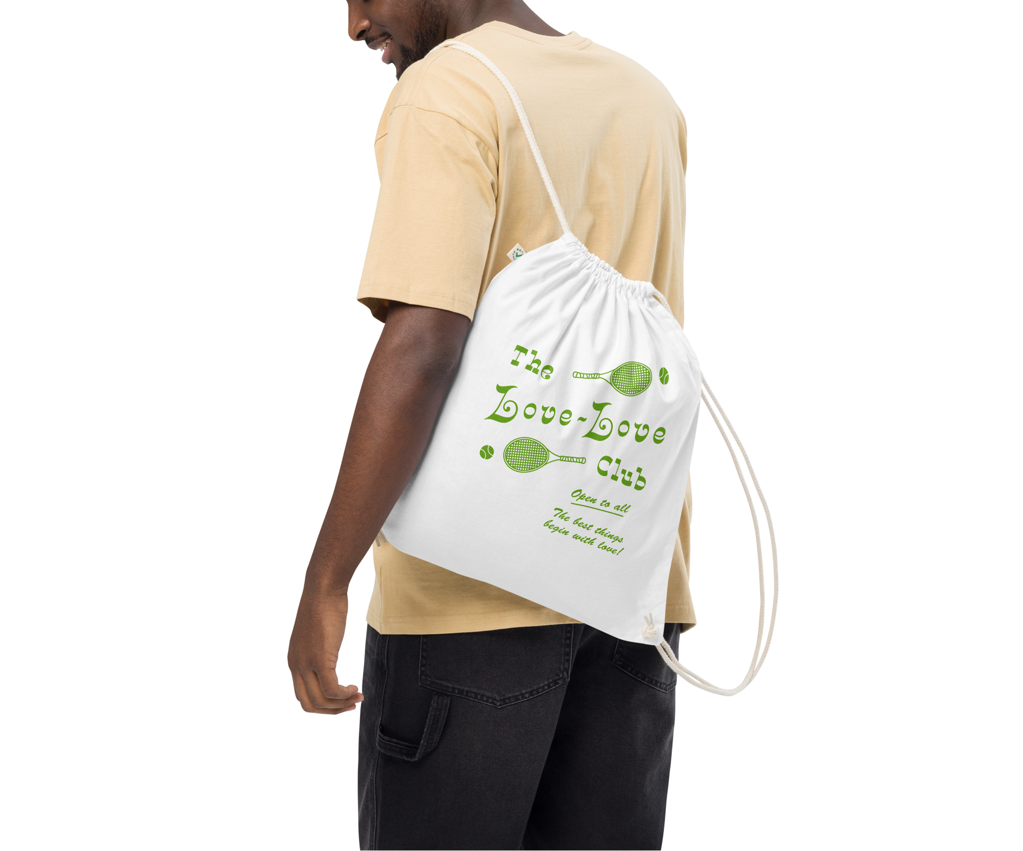 The Love-Love Club Organic cotton drawstring bag – FUN CULT