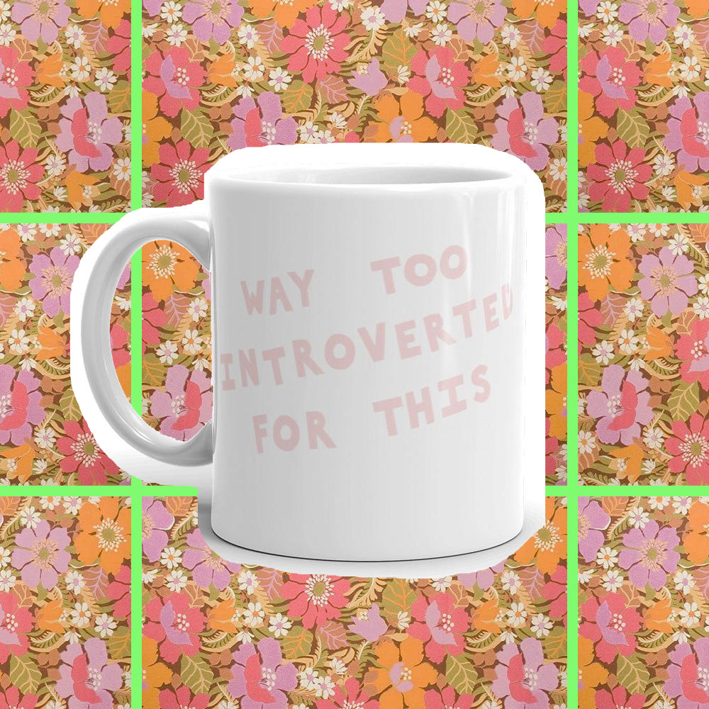 introverts introverted coffee cup by fun cult