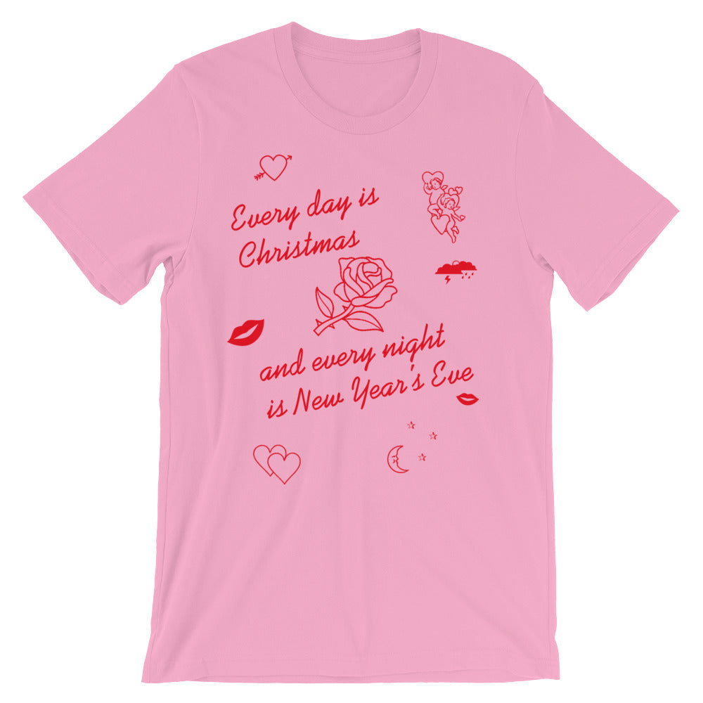 chic graphic tshirt sade fan t-shirt pink and red