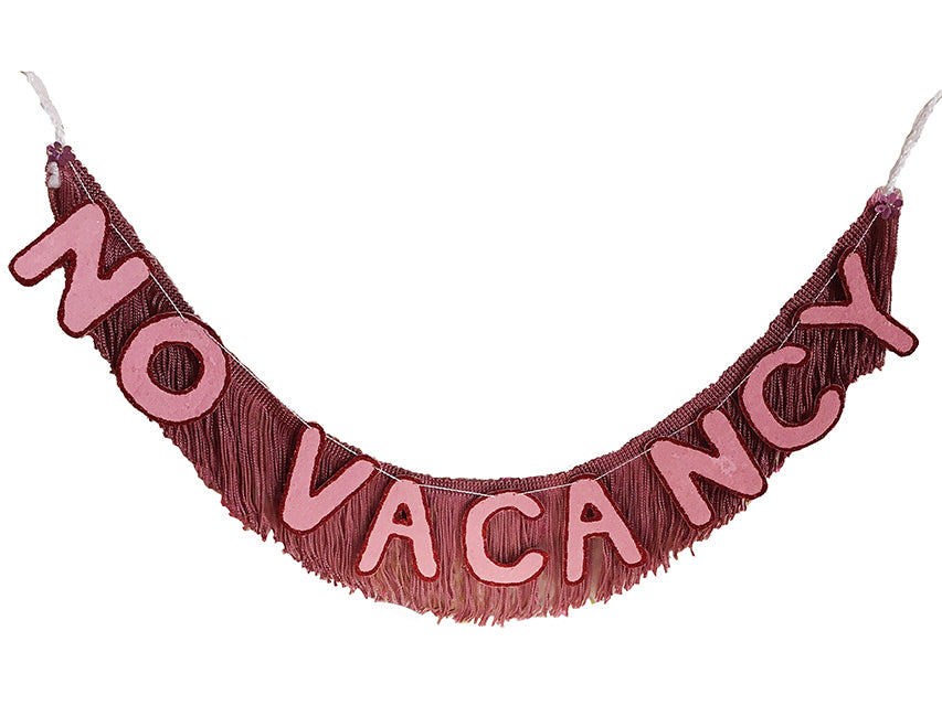No Vacancy Fringe Banner by FUN CULT - neon sign inspired banner