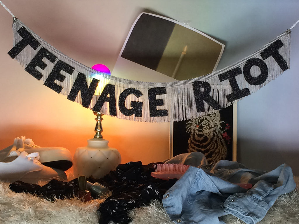 TEEN AGE RIOT Fringe Banner by FUN CULT