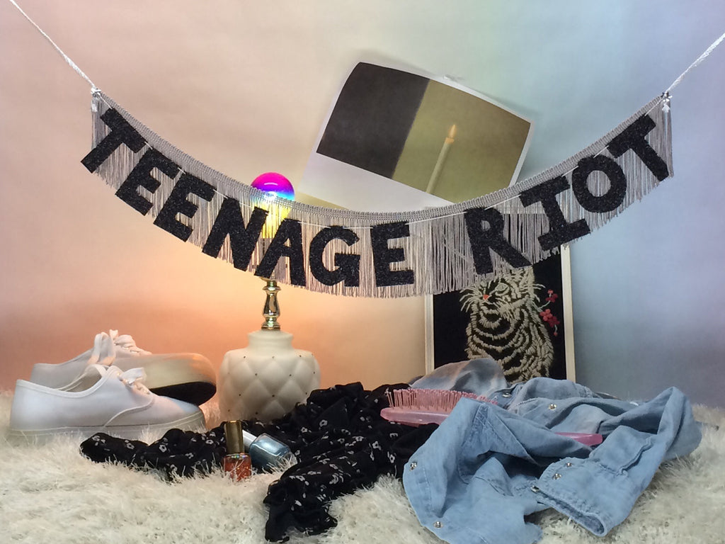 TEENAGE RIOT Fringe Banner by FUN CULT