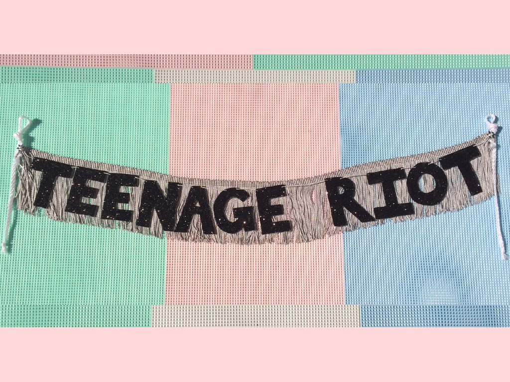 TEENAGE RIOT party banner by FUN CULT
