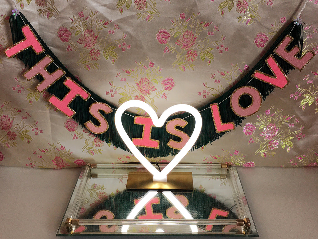 This Is Love Glittering Fringe Banner by FUN CULT